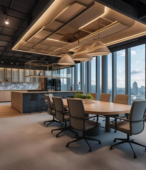 A large-scale commercial fitout project managed by our contracting company in Qatar